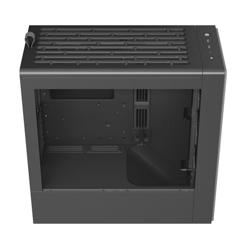 Image of HAVN BF 360 ATX Mid Tower PC Case, Semi-Open SGCC Steel Frame, SimpliCable Cable Management, Detachable Top Bracket, Quiet Operation, Premium Steel Build - Black