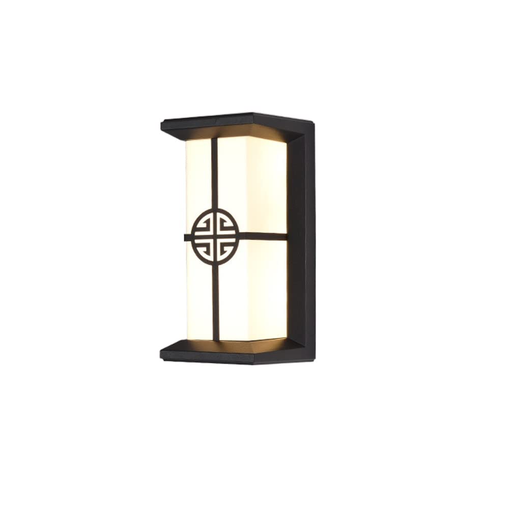 Applique murale LED design noir mat luminaire étanche haut de gamme lumière chaude