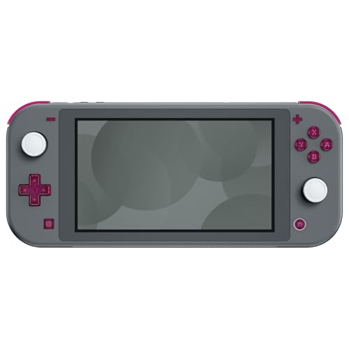 Image of eXtremeRate Clear Candy Pink Replacement ABXY Home Capture Plus Minus Keys Dpad L R ZL ZR Trigger for Nintendo Switch Lite, Full Set Buttons Repair Kits with Tools for Nintendo Switch Lite