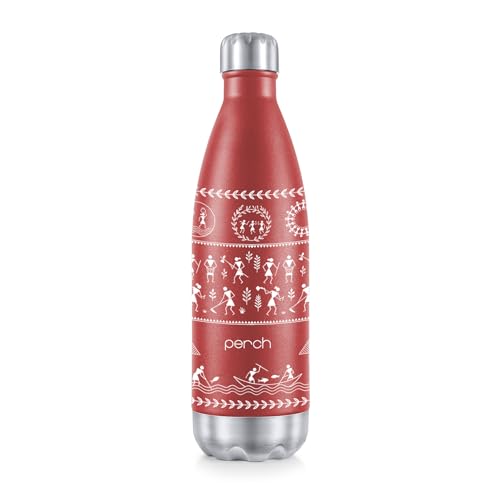 Image of Perch Retro Hot and Cold Stainless Steel Water Bottle 980ml | Triple-Layer Vacuum Insulated Flask | ISI Certified, Leakproof & BPA-Free | Ideal Gift for Men, Women & Parents | Sanskriti