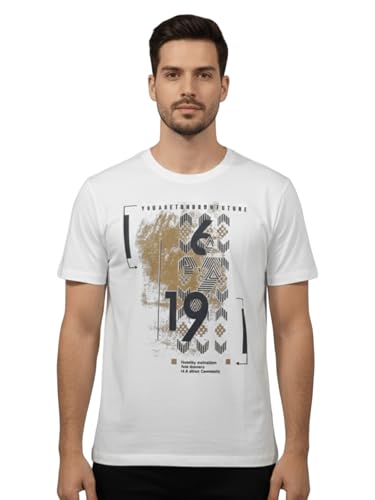 Image of Dollar Club Men's Cotton Round Neck Printed T-Shirt