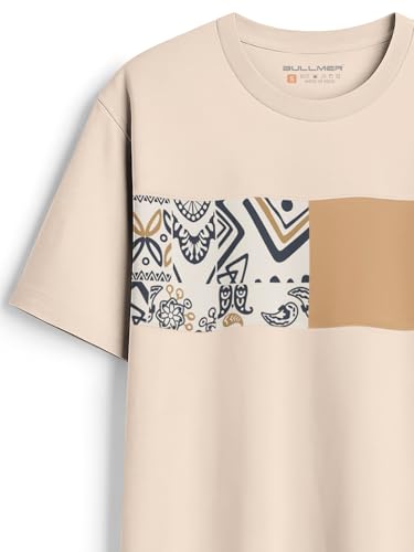 Image of BULLMER Trendy Co-ords with Oversized T-Shirt & Pants Clothing Set for Men | Cotton Blend Cord Set for Men