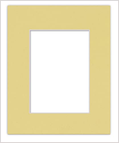 8x12 Mat for 11x14 Frame - Precut Mat Board Acid-Free Soft Yellow 8x12 Photo Matte Made to Fit a 11x14 Picture Frame, Premium Matboard for Family Photos, Show Kits, Art, Picture Framing, Pack of 1 Mat