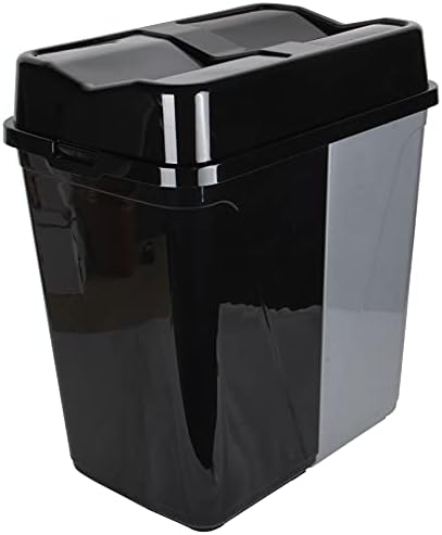 Jolie Max Double Rubbish Waste Separation Bin Recycling. Dual Compartment 100L (2 x 50 L) (Black-Grey)