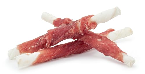 HAPPET Aromatische Entenbruststreifen auf Stäbchen 70g - Natürliche Hundegröße, fettarme Belohnung, für die Gesundheit der Zähne, keine künstlichen Konservierungsstoffe