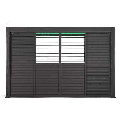 Persienne coulissante pour pergola bioclimatique Evora 13 côté 2 7 x 2 3m Hespéride - vue 5