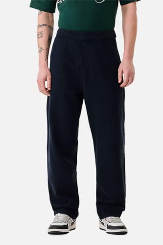 Image of SNITCH Men Casual Jeans | Relaxed Fit Straight Leg Washed Pattern & Drawstring Closure | 100% Cotton Denim Fabric for All Day Comfort & Everyday Wear