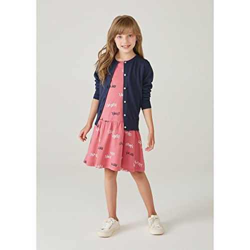 Cardigan Infantil Menina Em Tricô - Azul 008