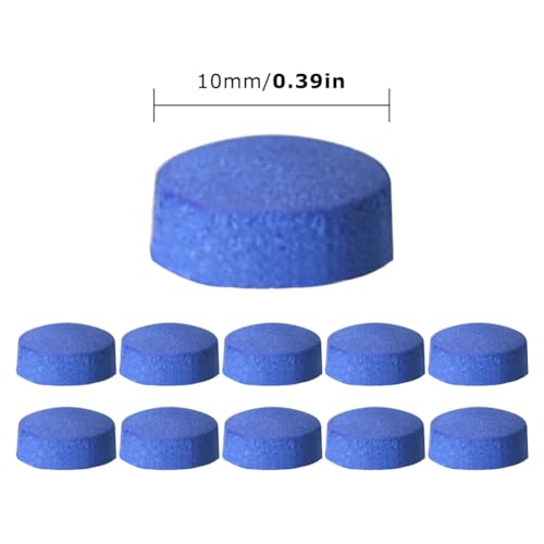 YCSONLY 25Pcs 10mm Pool Cue Tips, Pool Billiard Club Heads, Pool Tips, Snooker Cue Tips, Pool Stick Replacement Tips, Pool Stick Tips for Pool Cues and Snooker (Blue) - Image 2