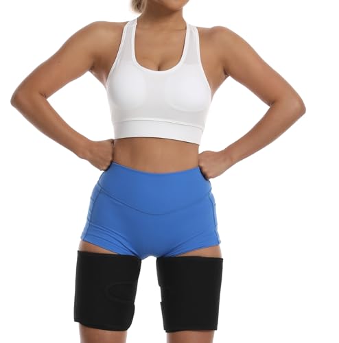 sauna leg sleeves 2-pack adjustable thigh wraps for women amp mensweat thigh trimmer slimming workout gear fat burn
