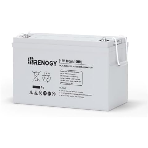 Renogy Deep Cycle AGM Battery 12V 100Ah Cover