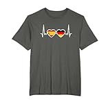 España Alemania Vintage Latido Bandera Alemana Español Camiseta