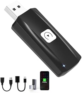 MSXTTTLY Bezprzewodowy adapter Carplay dla samochodu z Carplay i iOS 10+ U2C-AIR Bezprzewodowy kijek Carplay 2023, Dongle Car Play, Bezpośredni wtyk i odtwarzanie, USB C/A, Czarny