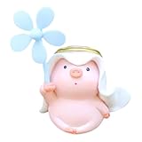 Ornement animal fantaisiste : cette décoration amusante et colorée en résine dispose d'un design de moulin à vent en forme d'animal de dessin animé, ajoutant une touche ludique à votre tableau de bord de voiture, moto ou moto