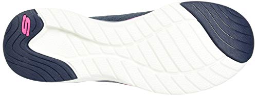 Skechers Ultra Groove Pure Tênis Feminino, 36, Azul Escuro/ Rosa Choque