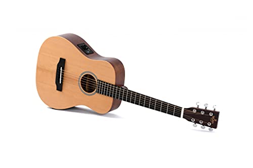 Sigma TM-12E – Guitare électro-acoustique de voyage – Naturel (+ housse) - Les Beatles, Paul McCartney, John Lennon, RIngo Starr, George Harrison Sigma TM-12E - Guitare électro-acoustique de voyage - Naturel (+ housse)