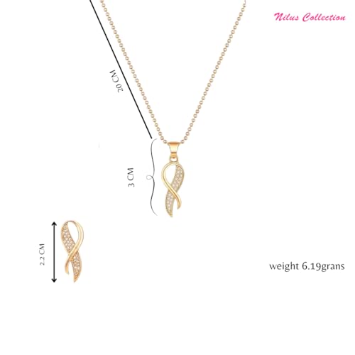 Image of Nilu's Collection Infinity Shape Cubic Zirconia Diamond Bracelet for Women Jewelry for Gift, Adjustable Charm Bracelet