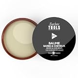 Balsam do brody ze 100% naturalnymi olejkami 60 ml - Made in FRANCE - odżywia, nawilża, struktura. Na bazie 2 wosków, 2 masła, 5 olejków roślinnych, 2 olejków eterycznych, witaminy E BARBER TOOLS