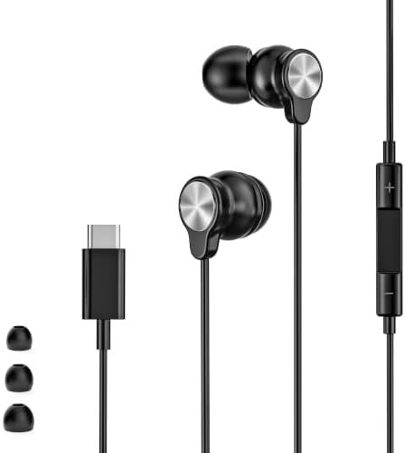 USB C Headphones for iPhone 17/16/15,Wired Earbuds USB C for Galaxy S26 25
