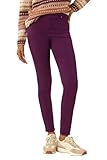 Roman Originals Jeggings for Women UK Jean Ladies Stretchy Trousers Denim Leggings High Waist Rise Pull On Skinny Straight Leg Cotton Pants Smart Casual - Plum (31 inch) - Size 20