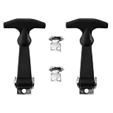 PDETVEO 4.6'' Rubber Flexible T-Handle Draw Latches, Black Rubber Hood Machine Draw Latches with Brackets for...