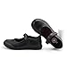 JABASIC Girls Mary Jane Flats School Uniform Dress Shoes (4,Black)