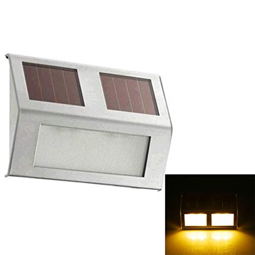 SGJFZD 2 Le Contrôle du capteur de lumière à énergie Solaire DS IP44 Étanche LED Applique Murale Patio de Jardin extérieur Piste de Jardin Escaliers Escaliers Étape LED Éclairage de sécurité de Nuit Cover
