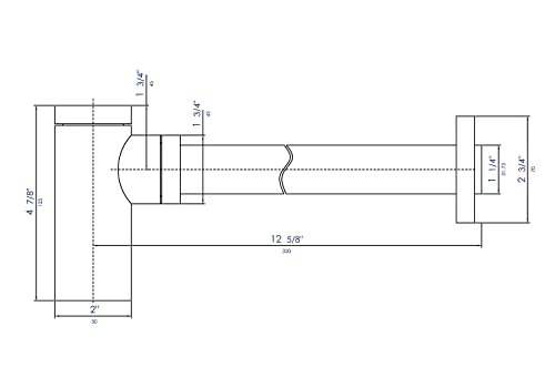 Alfi Brand Ab9005-Pc P-Trap, Polished Chrome, 12.6"L X 2.75"W X 4.9"H #TOP1