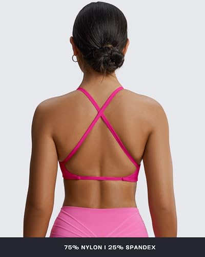 Image of Aoxjox Women's Workout Sports Bras Fitness Metamorph Sienna Twist Bra Yoga Crop Tank