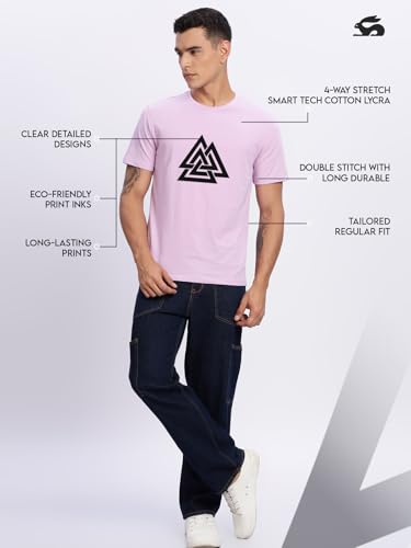 Image of ADRO Men's 100% Cotton Regular Fit T-Shirt