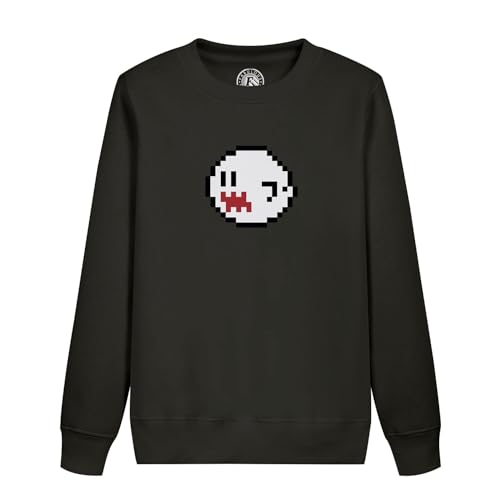 Sweatshirt enfant Pixel Boo avec motif mascotte retro de jeux video
