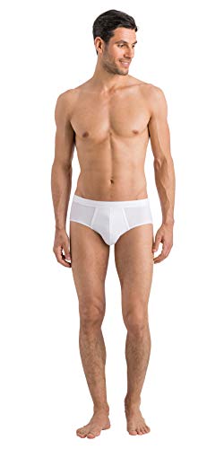 HANRO Men's Cotton Essentials Brief 73101, All White, XX-Large