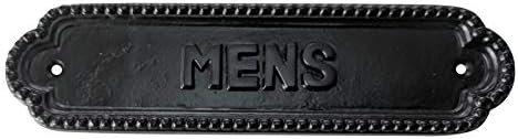 Adonai Hardware "MENS" Brass Door Sign - Antique Brass