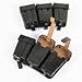 WARCRAFT EXPORTS WWII German K98 Triple Ammo Leather Pouch Set (Repro) - (Free K98 Sling) (Black)