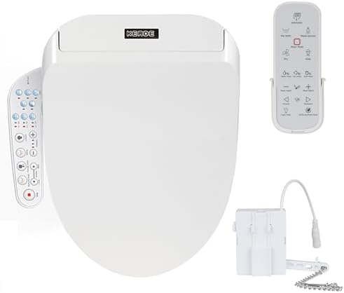 KERDE Assento sanitário inteligente para bidê P30A com descarga a...
