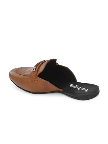 Image of San Frissco Men's Loafers Textured Horsebit Mules Slip On Shoes /Soft Cushioned Footbed Insole with TPR Sole /Stylish Durable Flexible Perfect for Party, Events, Weddings and Office
