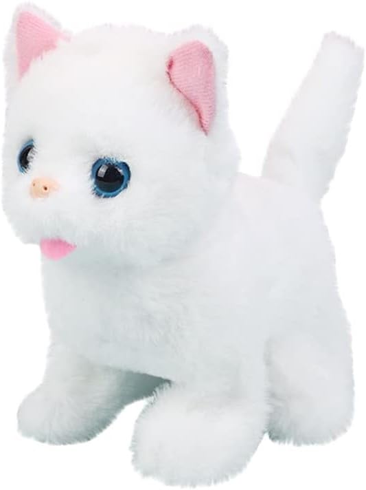Hopping Walking Cat Toy with Sounds, Walking Cat Wiggling Tail, Twitching Mouth and Nose, Educational Interactive Cat Toy for Baby Kids-image-12