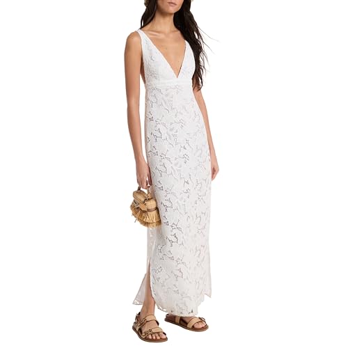Image of Michael Kors Women's Corded Lace Maxi Dress, White, 8