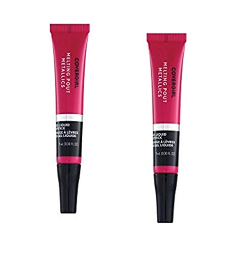 Pack of 2 CoverGirl Melting Pout Metallics Gel Liquid Lipstick, Mic Drop 255
