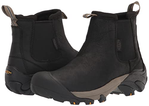 Keen Women's Targhee 2 Mid-Height Hiking Chelsea Boot, Black/Brindle, 8.5 #TOP6