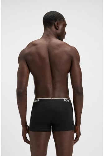 BOSS Hugo Herren Trunk 3p Co/EL Boxershorts, New - Black1, L