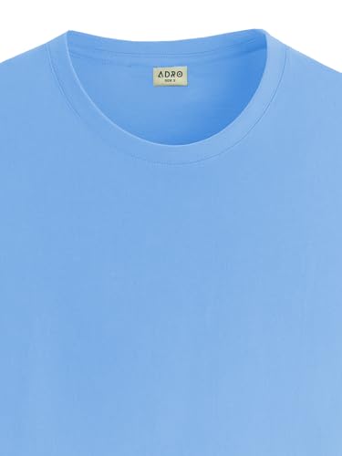 Image of ADRO Men's Cotton Regular Fit Combo Plain Solid T-Shirt Pack of 2