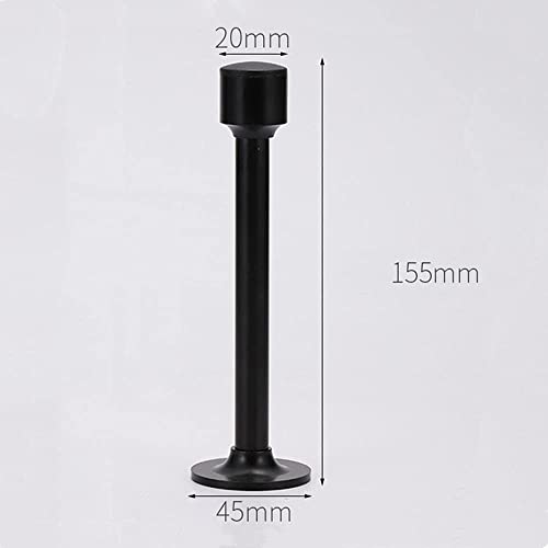 Tope de puerta negro sin perforaciones de 105 mm para baños modernos 6