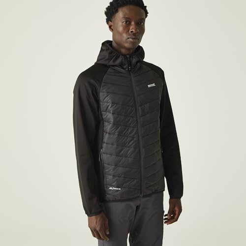 Regatta Herren Padded Hooded Soft Shell Jacket Gefütterter Mantel, Schwarz, 56 EU