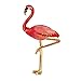 bismarckbeer Ruddy Flamingo Vogel Broschen Pin Breast pin Lady Kreatur Schall dämpfer rot