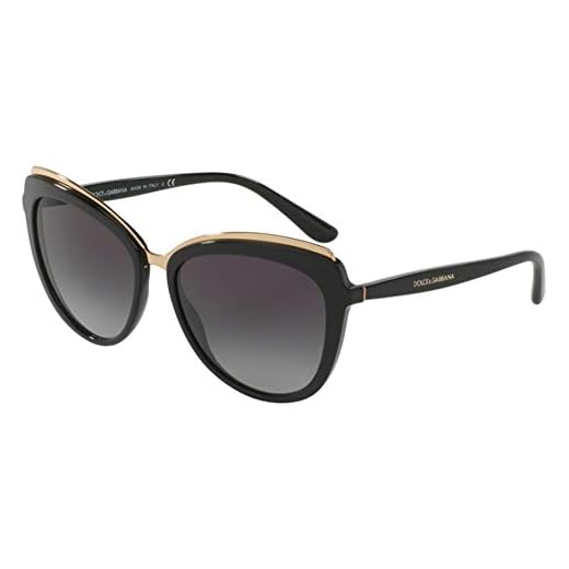 Dolce & Gabbana Women's Acetate Woman Sunglass Cateye, Black, 57.0 mm
