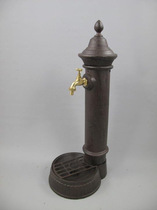 STANDBRUNNEN MIT Becken BRUNNEN ALUGUSS Garten ANTIK Nostalgie Stil NEU