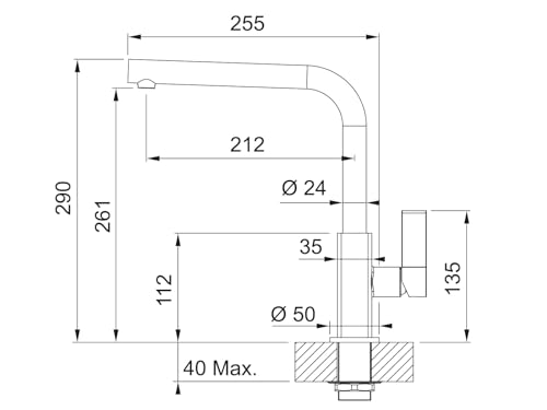 Grifo Franke Maris Bco Polar monomando de alta gama con caño alto y acabado premium para cocina 6