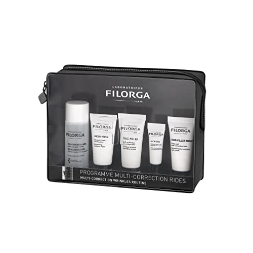 FILORGA Programme Multi-Correction Rides Ensemble Cadeau - Solution Micellaire - Masque Lissant Illuminateur - Crème Absolue Correction - Contour des Yeux 3-en-1
