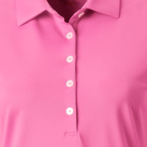Greg Norman Women's Freedom Pique Golf Polo Light Pink 2Xl